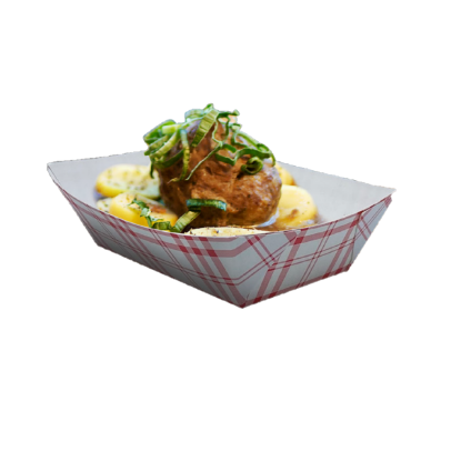 Nova-Food-Paper-NFT-Food-Tray-Red-White-WITH-FOOD