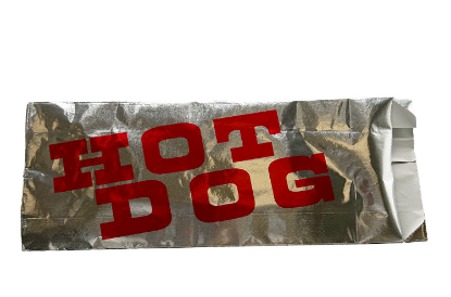 Silver aluminum hot dog packaging bags 1000 count case